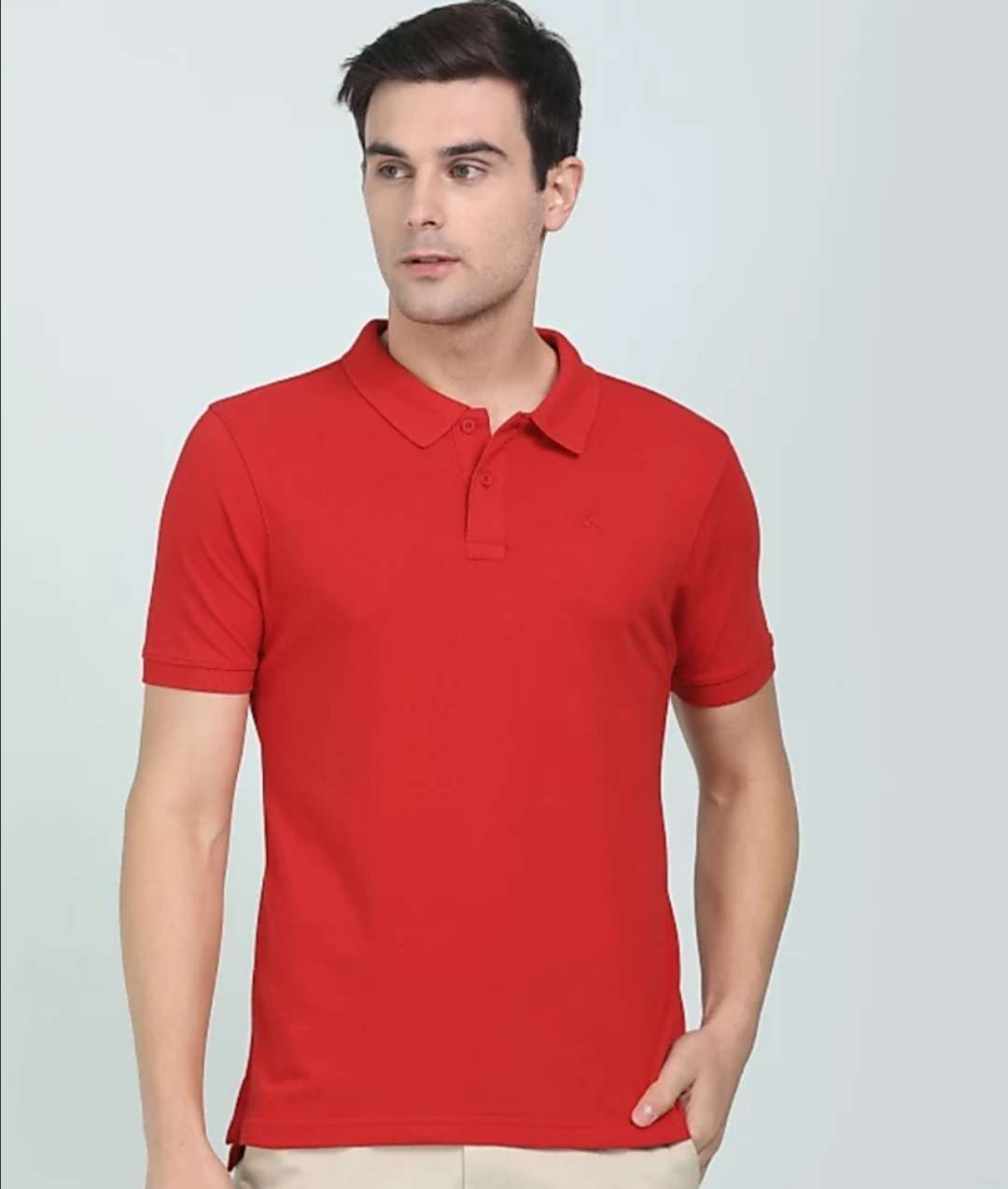 Retro Republic Men Polo Red T-Shirt